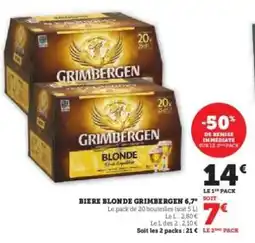Super U BIERE BLONDE GRIMBERGEN 6,7° offre