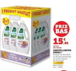 Super U LESSIVE LIQUIDE PERSIL offre