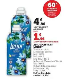 Super U Assouplissant Lenor offre