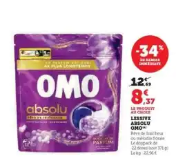Super U Lessive Absolu OMO offre