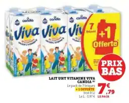 Super U LAIT UHT VITAMINE VIVA CANDIA offre