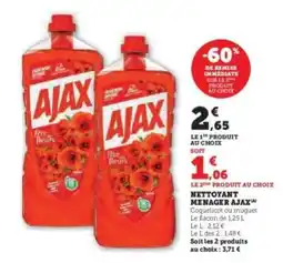 Super U NETTOYANT MENAGER AJAX offre