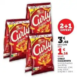 Super U Curly cacahuète offre