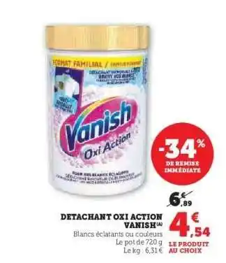 Super U Détachant Oxi Action Vanish offre