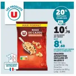 Super U Noix de cajou offre
