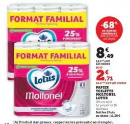 Super U Papier Toilette Moltonel Lotus offre