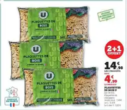Super U PLAQUETTES DE BOIS U offre