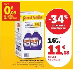 Super U Lessive Liquide Xtra offre