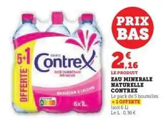 Super U Eau Minérale Naturelle Contrex offre
