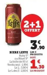 Super U BIÈRE “LEFFE” offre