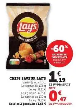 Super U Chips Saveur Lay's offre