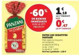 Super U Pâtes Les Créatives 'Panzani' offre