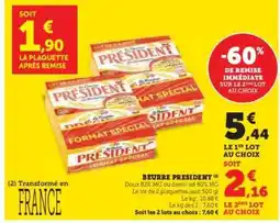 Hyper U Beurre PRESIDENT offre