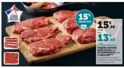 Hyper U Viande Bovine Faux Filet ou Rumsteck à Griller offre