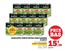 Hyper U Haricots Verts Extra Fins & Rangés D'aucy offre