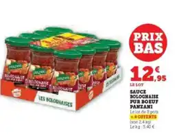 Hyper U Sauce Bolognaise Pur Boeuf Panzani offre