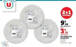 Hyper U 100 Assiettes Blanches offre