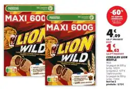 Hyper U Céréales Lion Nestlé offre