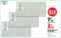Hyper U 200 Serviettes Blanches offre
