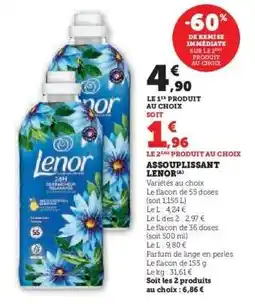Hyper U Assouplissant Lenor offre