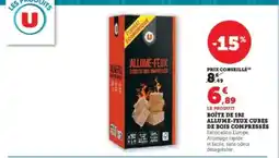 Hyper U BOÎTE DE 192 ALLUME-FEUX CUBES DE BOIS COMPRESSÉES offre