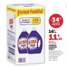 Hyper U Lessive Liquide Xtra offre