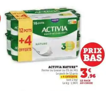 Hyper U Activia Nature offre