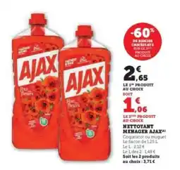 Hyper U NETTOYANT MENAGER AJAX offre