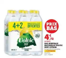 Hyper U Eau Minérale Naturelle Volvic Zest Citron offre