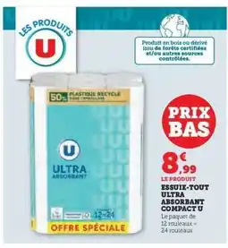 Hyper U ESSUIE TOUT ULTRA ABSORBANT COMPACT U offre