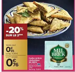 Carrefour Market Feuilles de Brick L'Authentique MIL BRICK offre