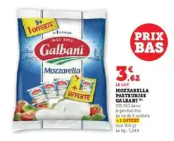 Hyper U Mozzarella Pasteurisée Galbani offre