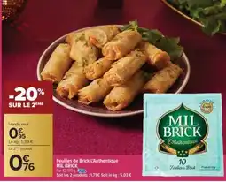 Carrefour Feuilles de Brick L'Authentique MIL BRICK offre