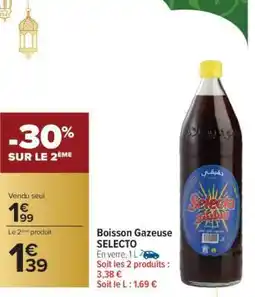 Carrefour Boisson Gazeuse SELECTO offre
