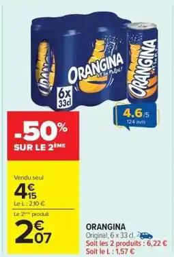 Carrefour Market ORANGINA offre