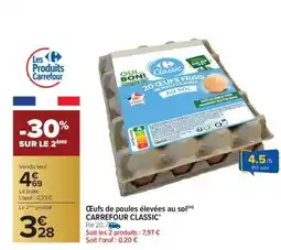 Carrefour Oeufs de poules élevées au sol Carrefour Classic offre