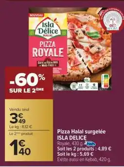 Carrefour Pizza Halal surgelée ISLA DELICE offre