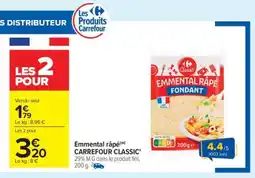 Carrefour EMMENTAL RÂPÉ CARREFOUR CLASSIC offre