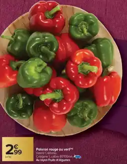 Carrefour Poivron rouge ou vert offre