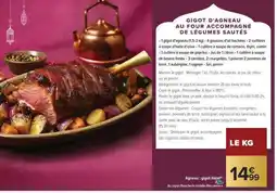 Carrefour Gigot d'agneau au four accompagné de légumes sautés offre