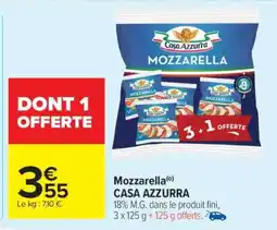 Carrefour Mozzarella Casa Azzurra offre