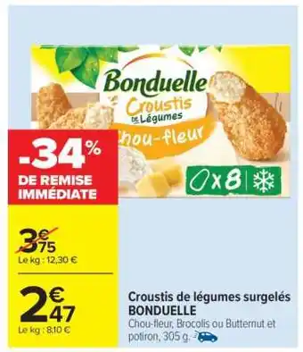 Carrefour Croustis de légumes surgelés BONDUELLE offre