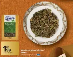 Carrefour Menthe du maroc séchées samia offre