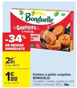 Carrefour GALETTES À POÊLER SURGELÉES BONDUELLE offre