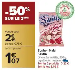 Carrefour Bonbon Halal SAMIA offre