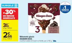 Carrefour Bâtonnets glacés HAAGEN-DAZS offre