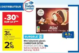 Carrefour Mini bâtonnets glacés CARREFOUR EXTRA offre