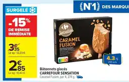 Carrefour Bâtonnets glacés CARREFOUR SENSATION offre