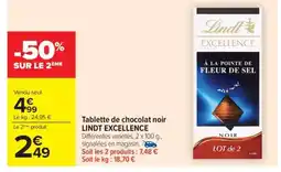 Carrefour Tablette de chocolat noir LINDT EXCELLENCE offre