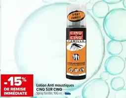 Carrefour maPara parapharmacie Lotion anti moustiques cinq sur cinq offre